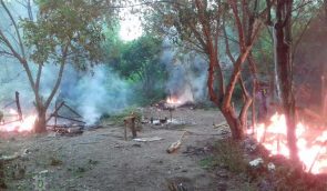На Тернопільщині група молодиків спалила табір ромів