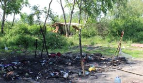 На Львівщині невідомі спалили табір ромів