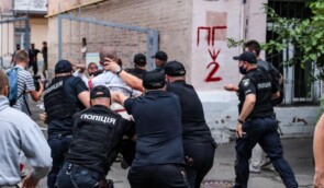 Під посольством Білорусі в Києві затримано п’ятьох мітингувальників