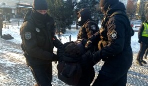 Поліція затримала учасників акції проти ультраправого насильства на Подолі