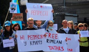 У Києві відбулася акція на підтримку кримських татар, затриманих в окупованому Криму