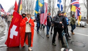 Іноземні активісти та журналісти вийшли на Марш на підтримку України