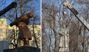 У Києві демонтували пам’ятники радянському генералу Ватутіну і льотчику Чкалову