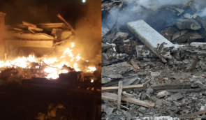У Запорізькій області внаслідок російських обстрілів уночі виникла пожежа: одна людина загинула, іншу – врятували з-під завалів