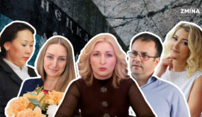 Who works in the courts of first instance in the occupied part of Donetsk region