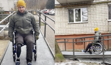 У Львові завершили встановлення пандуса біля багатоповерхівки, частина мешканців якої виступала проти цього