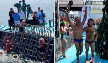 Українські ветерани перепливли Босфор, двоє з них – з ампутованими кінцівками