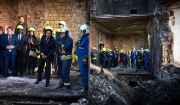 Іноземним дипломатам показали наслідки ракетного російського удару по Кабміну